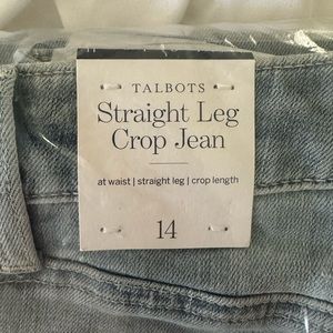Talbots straight leg crop Jean size 14